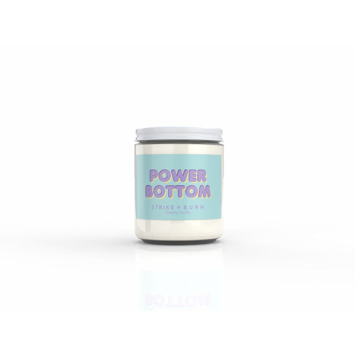 STRIKE & BURN POWER BOTTOM CREAMY VANILLA CANDLE